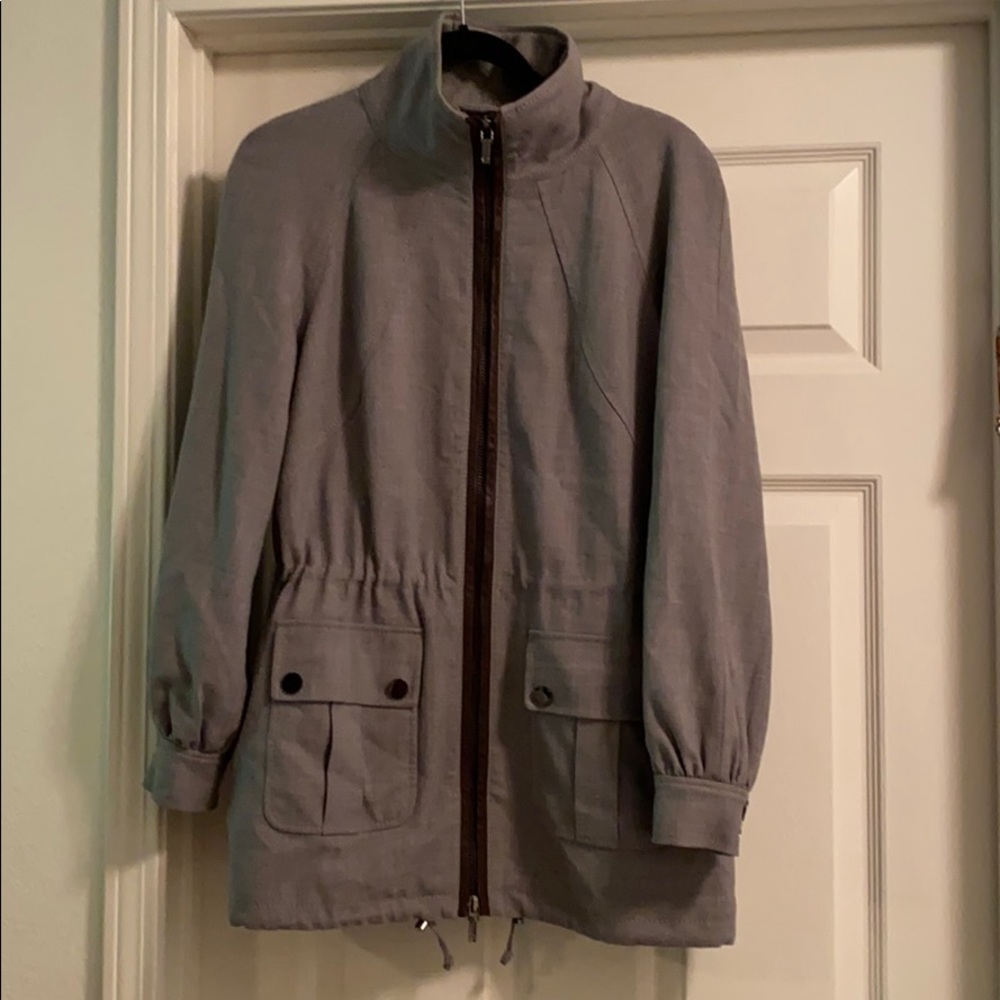 Tory Burch Gray Military Jacket